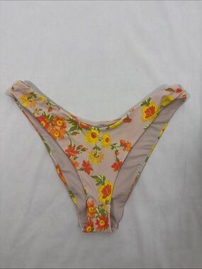 aerie Floral Bikini Bottoms with Yellow & Orange Blooms